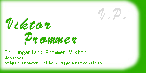 viktor prommer business card